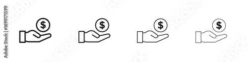 Profit icon line design. thin line vector icon set.