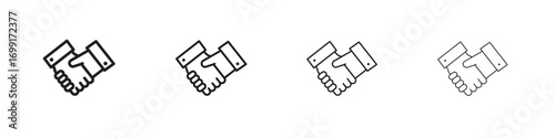 Partnership icon line design. thin line vector icon set.