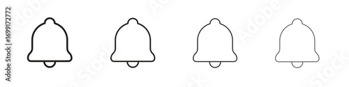 Notification icon line design. thin line vector icon set.