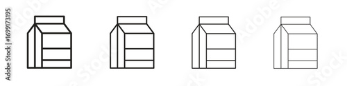 Milk carton icon line design. thin line vector icon set.