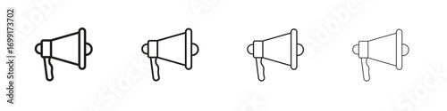 Loud Speaker icon line design. thin line vector icon set.