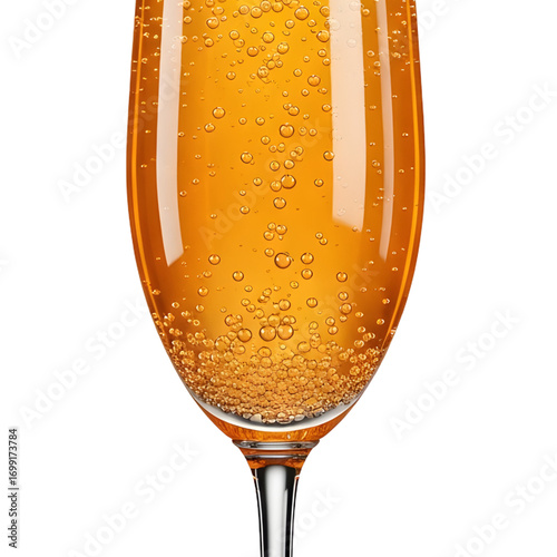 3D mimosa icon in champagne 