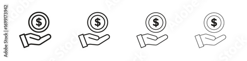 loan icon line design. thin line vector icon set.