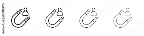 Lead generation icon line design. thin line vector icon set.