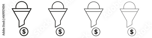 Lead conversion icon line design. thin line vector icon set.