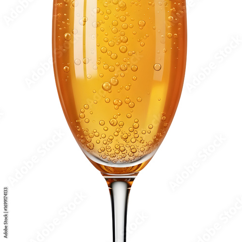 3D mimosa icon in champagne 
