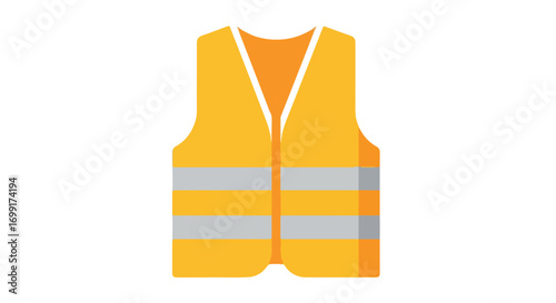 Illustrative high visibility vest symbolizing safety protocols and protective work wear for professionals with reflective elements