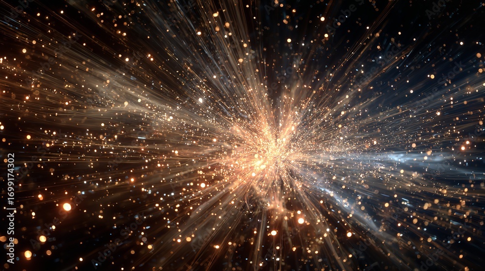 Fototapeta premium Abstract Light Burst Creates Striking Visuals for Technology and Innovation Designs