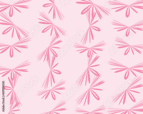 Decorative pink bamboo leaf pattern background