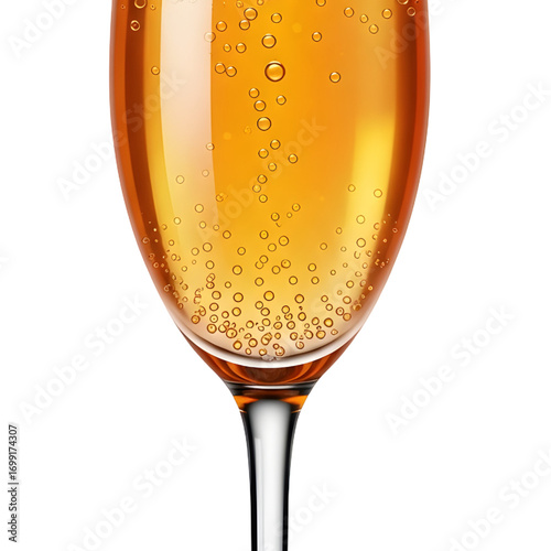 3D mimosa icon in champagne 