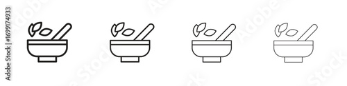 Herbal medicine icon line design. thin line vector icon set.