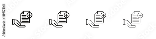 Health insurance icon line design. thin line vector icon set.