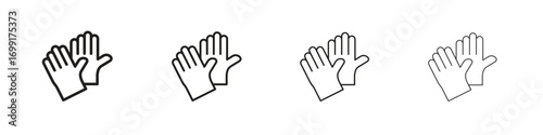 Glove icon line design. thin line vector icon set.
