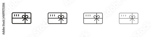 Gift voucher icon line design. thin line vector icon set.