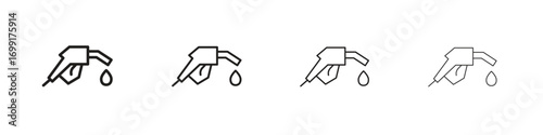 Fuel icon line design. thin line vector icon set.