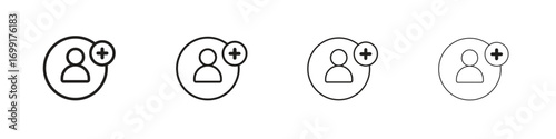 Follower icon line design. thin line vector icon set.
