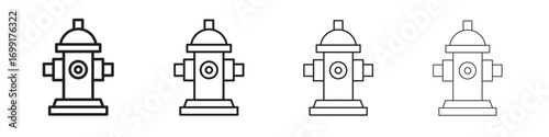 Fire hydrant icon line design. thin line vector icon set.