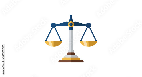 Elegant illustration of a scales balancing justice and fairness in legal matters and business ethics with accuracy