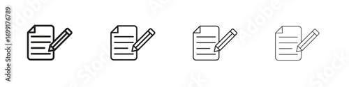 Exam icon line design. thin line vector icon set.