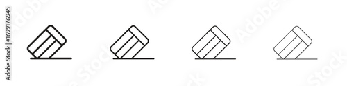 Eraser icon line design. thin line vector icon set.