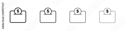 Donations icon line design. thin line vector icon set.