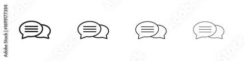 Discussion icon line design. thin line vector icon set.