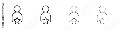 Customer satisfaction icon line design. thin line vector icon set.