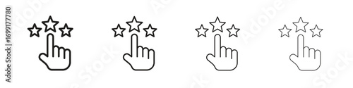 Customer feedback icon line design. thin line vector icon set.