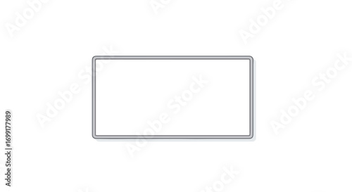 Sleek presentation template offering customizable space and metallic frame appearance for diverse design projects