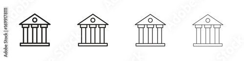 Court icon line design. thin line vector icon set.