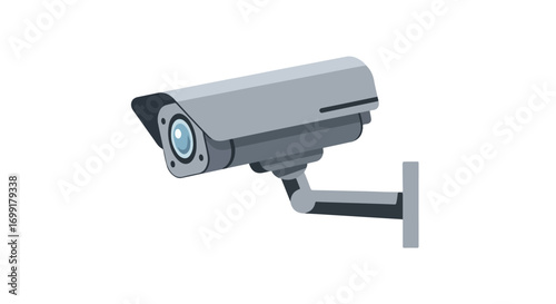 Cartoon surveillance camera illustration emphasizing security and monitoring concepts offering simplicity and straightforward design for safety