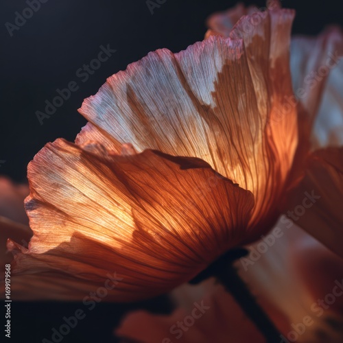 Delicate flower petal closeup