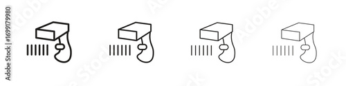 Barcode scanner icon line design. thin line vector icon set.