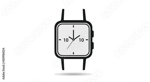 Simple modern watch design with a minimalist aesthetic for time management and productivity representation symbolising accuracy