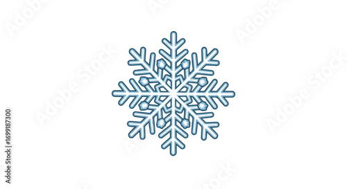 Intricate ice crystal depiction against white displaying cold season graphic element designed for frosty themes and wintertime promotions