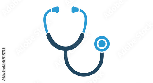 Stylized depiction of a stethoscope showcasing essential medical equipment and diagnostics tool used in healthcare environment