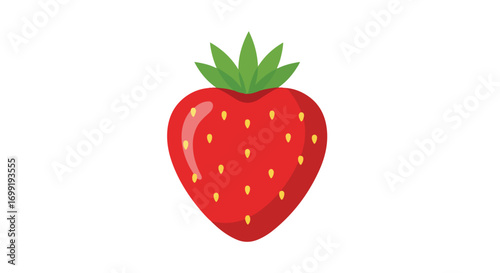Vibrant strawberry vector illustration with stylized design, highlighting freshness and sweetness, perfect for creative project