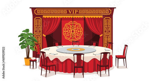 Opulent Private Dining Room Setting in Rich Colors for Special Occasions