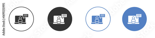 Webinar icon pictogram for your web site design, logo