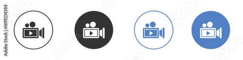 Video camera icon pictogram for your web site design, logo