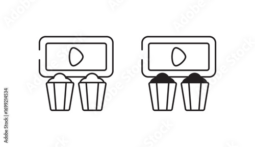 Movie icon design with white background stock illustration