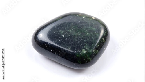 Polished dark green stone