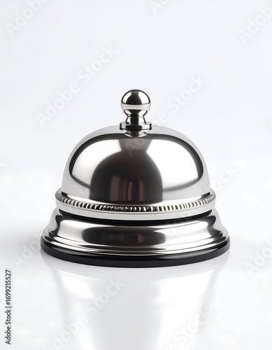 Polished metal service bell, studio shot