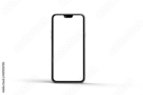Wallpaper Mural Realistic modern smartphone with a metallic frame blank white screen and notch design. Torontodigital.ca
