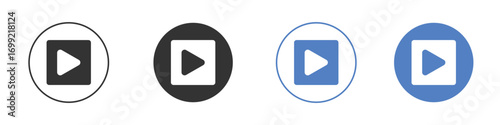 Play icon pictogram for your web site design, logo