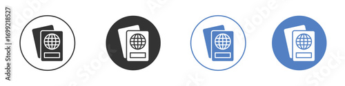 Passport icon pictogram for your web site design, logo