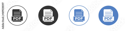 PDF file icon pictogram for your web site design, logo