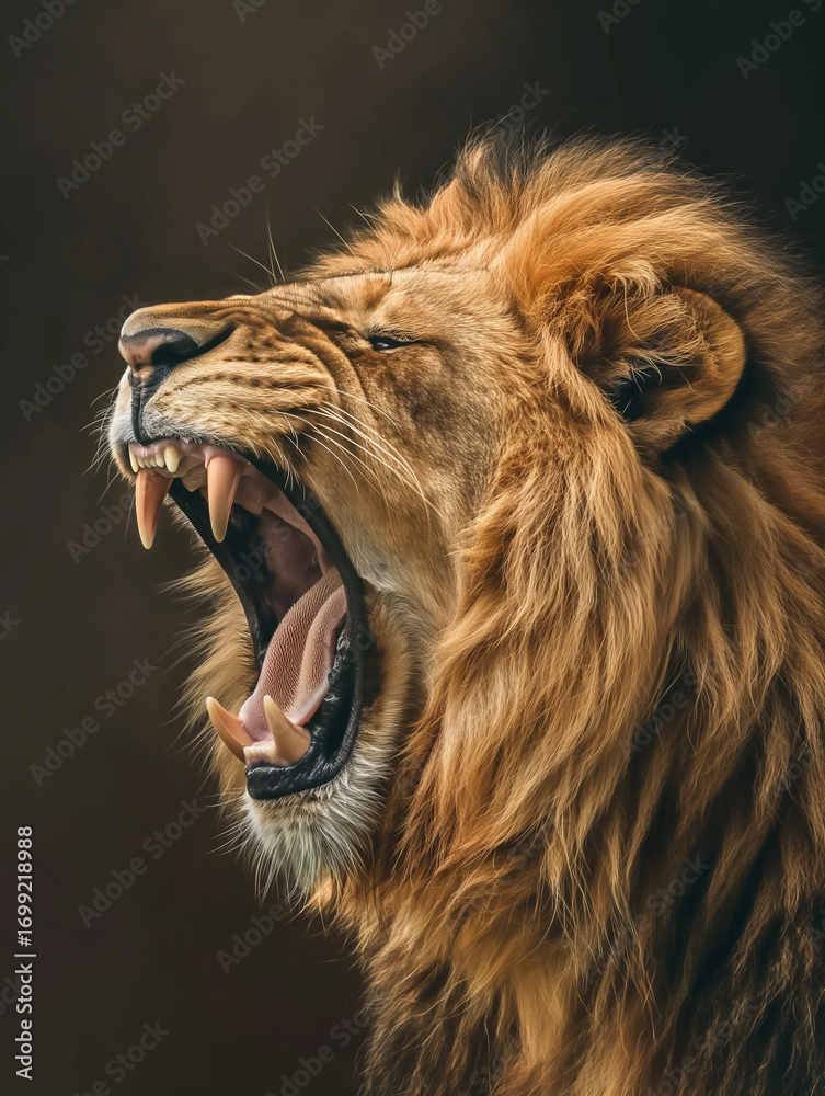 Naklejka premium Rugido do Leão