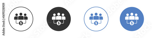 Mutual funds icon pictogram for your web site design, logo