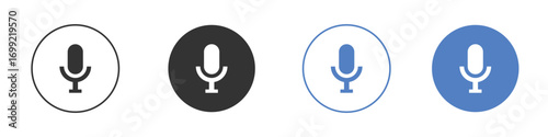 Microphone icon pictogram for your web site design, logo